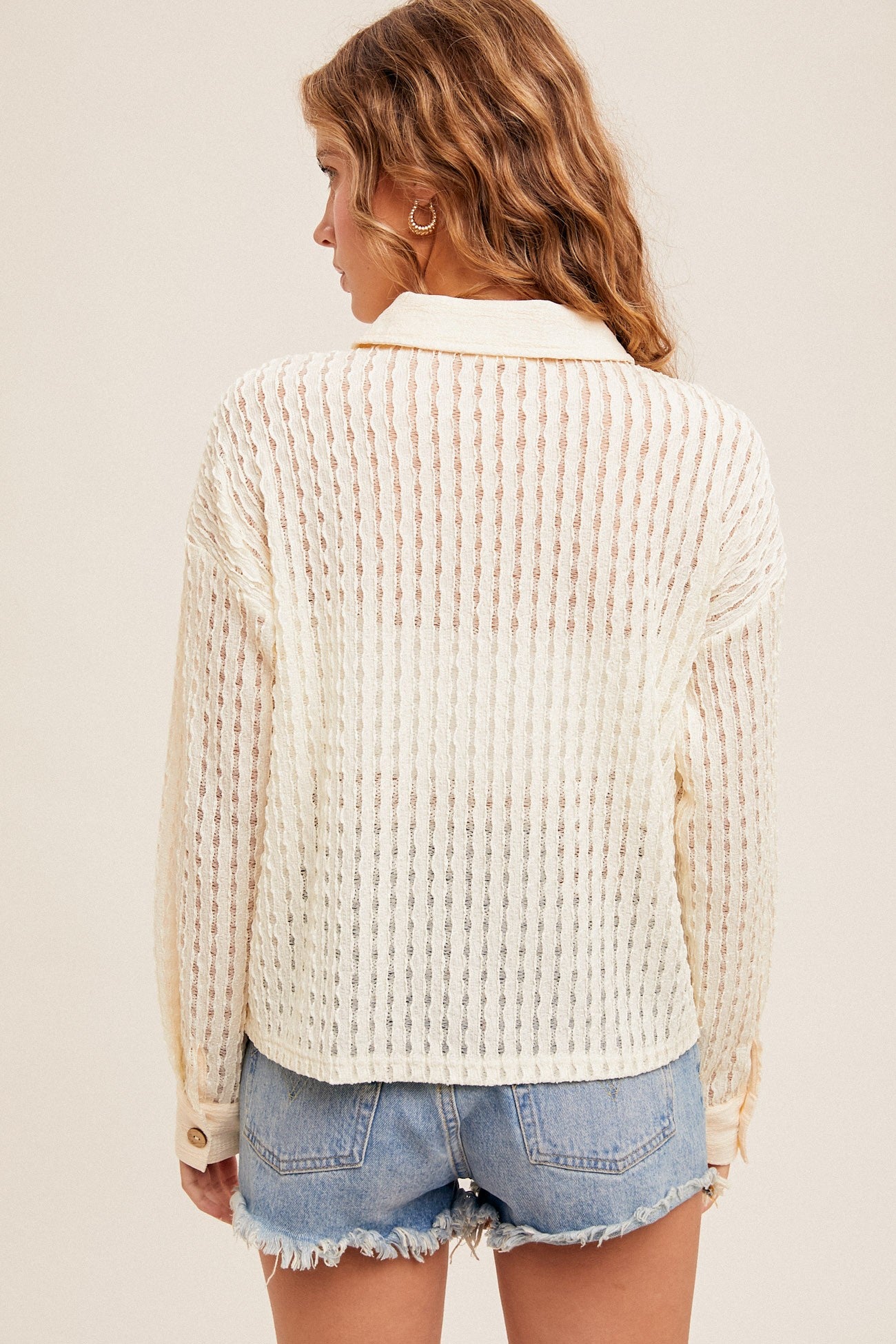 Oversize Front Pocket Button Down Shirt/Jacket