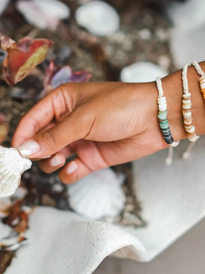 Lotus & Luna Courtney Braided Puka Bracelet