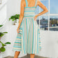 Smocked Stripe Dress with Pocket-New Color Added