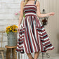 Smocked Stripe Dress with Pocket-New Color Added
