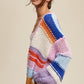 Hand Knit Multi Striped Cardigan