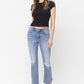 Mid Rise Kick Flare Jeans