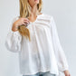 Solid V-Neck Blouse Top