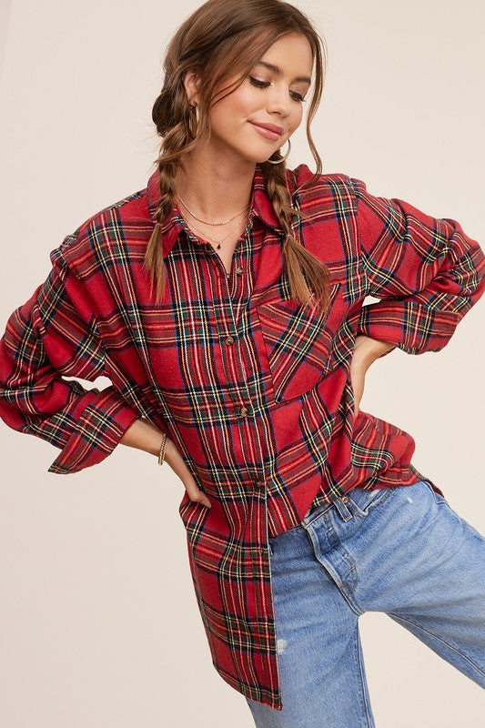 Avril Plaid Flannel Shirt