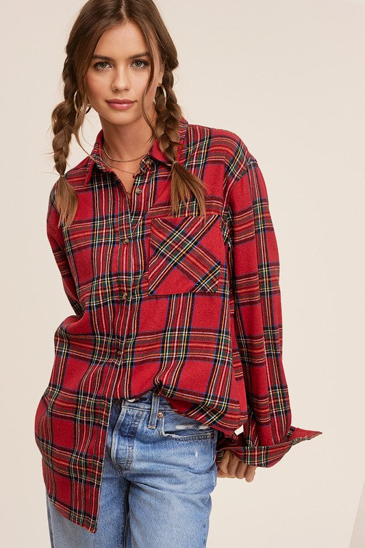 Avril Plaid Flannel Shirt