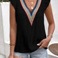 Full Size Ruffled V-Neck Cap Sleeve Blouse