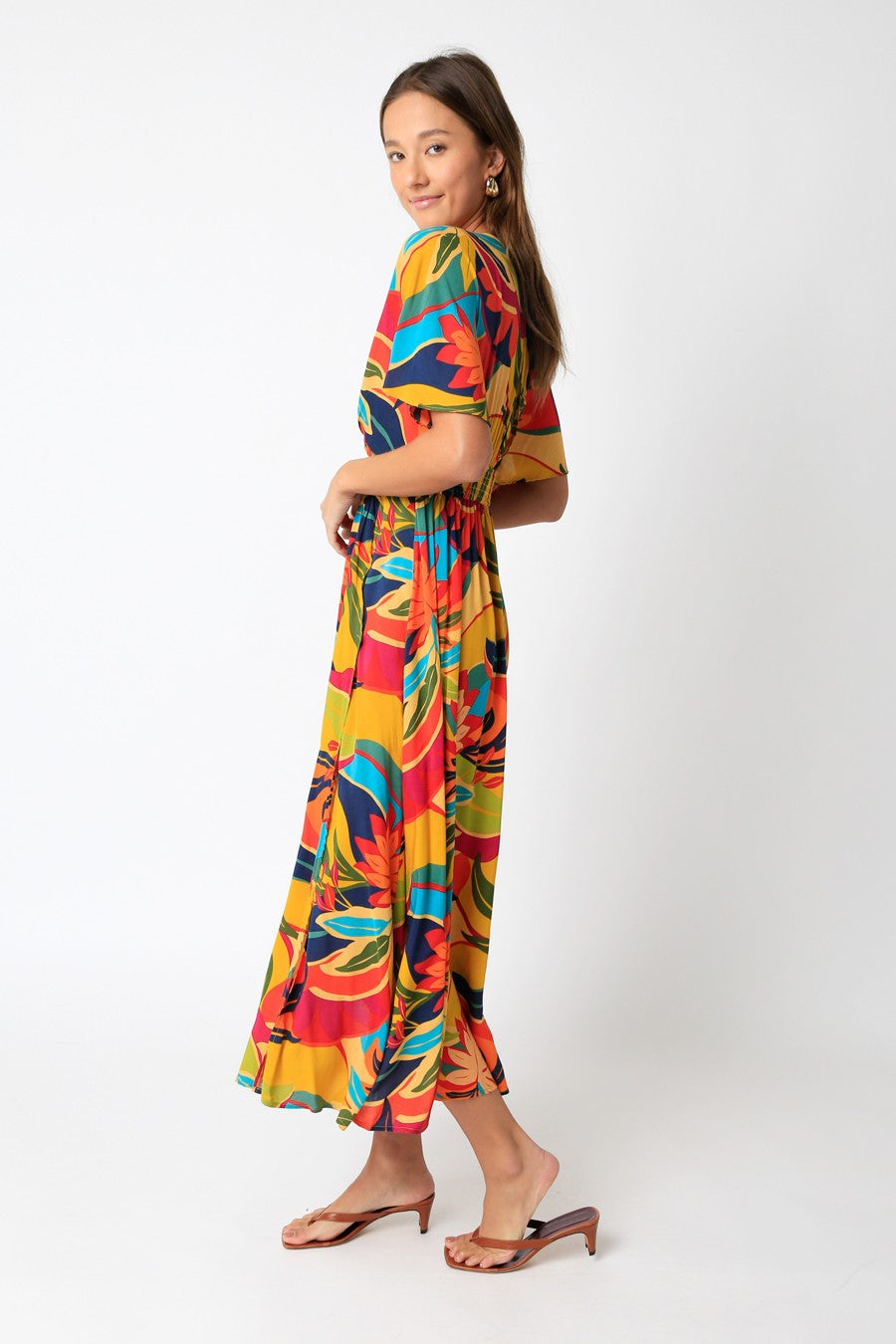 Multi Cover-Up Maxi Dress by Olivaceous