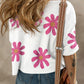 Flower Round Neck Half Sleeve T-Shirt