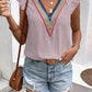 Full Size Ruffled V-Neck Cap Sleeve Blouse