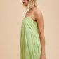 Summer Eyelet Pistachio Babydoll Mini Dress