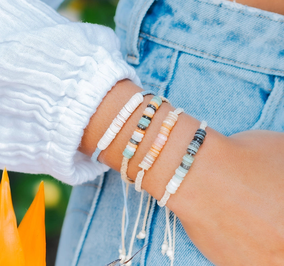 Lotus & Luna Brisa Braided Puka Shell Bracelet