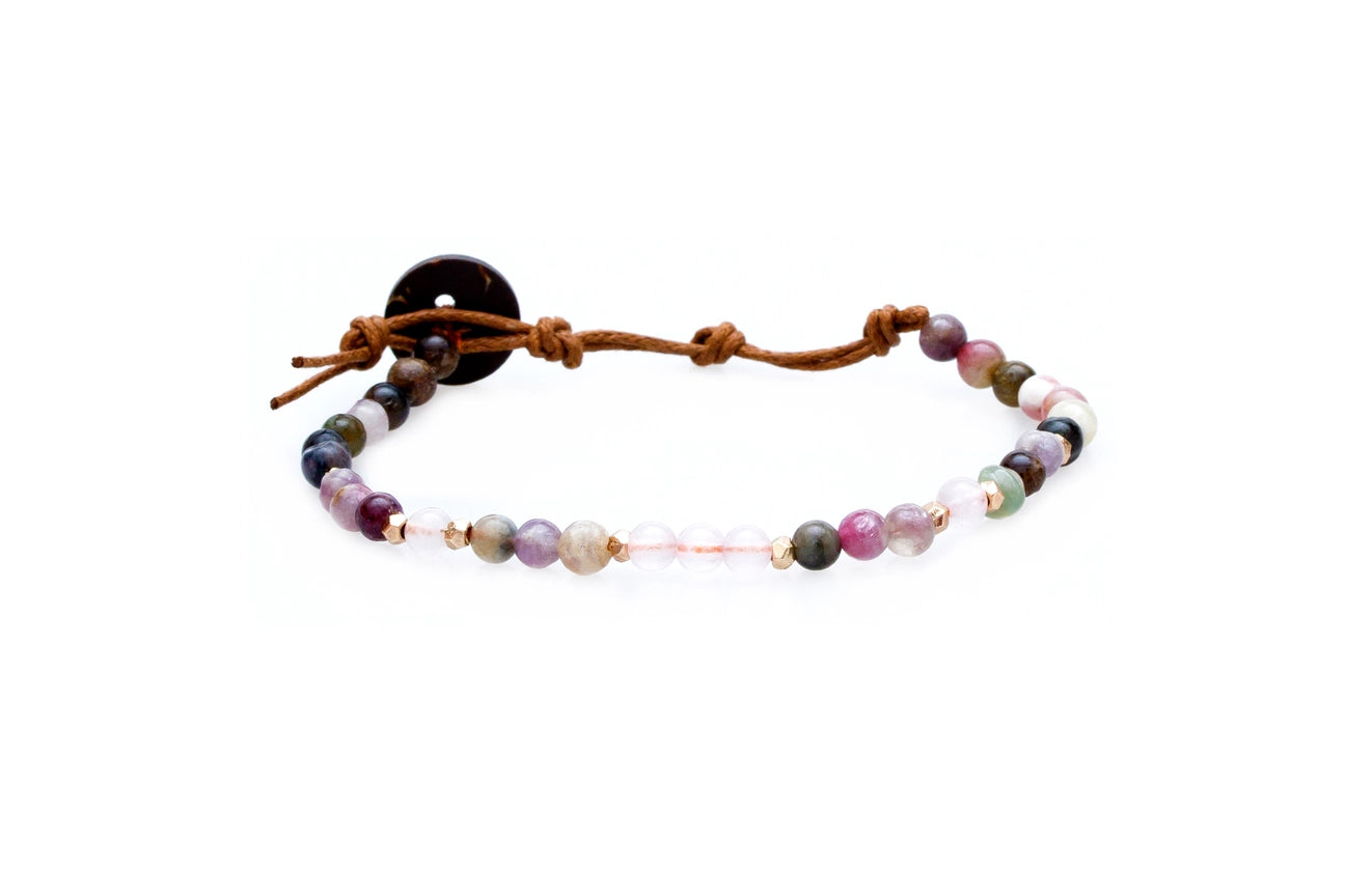 Lotus and Luna Love + Happiness 4mm Healing Bracelet