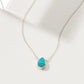 Luna Norte Silver Delicate Gemstone Necklace - Turquoise