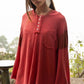 Long Sleeve Oversized Hoodie Top with Pocket