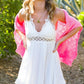 Boho Monterey Mini Slip Dress with Lace Detail