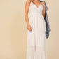 Boho Lace Top White Maxi Dress