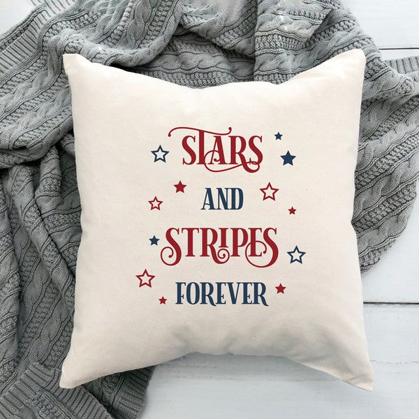 Stars and Stripes Red and Blue Pillow Cover