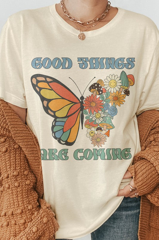 Good Things Are Coming, Daisy Smiley Graphic Unisex Tee