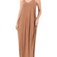 V-NECK CAMI MAXI DRESS WITH SIDE POCKETS