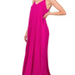 V-NECK CAMI MAXI DRESS WITH SIDE POCKETS