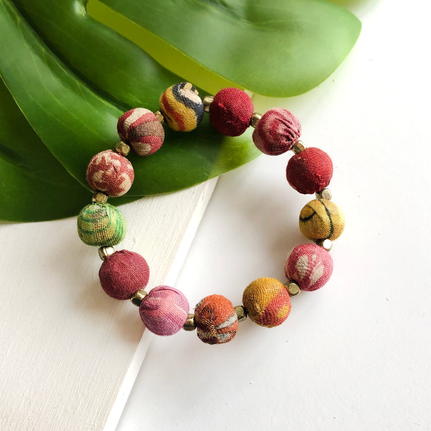 Small Kantha Bauble Bracelet