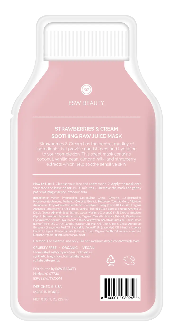 Strawberries & Cream Soothing Raw Juice Mask