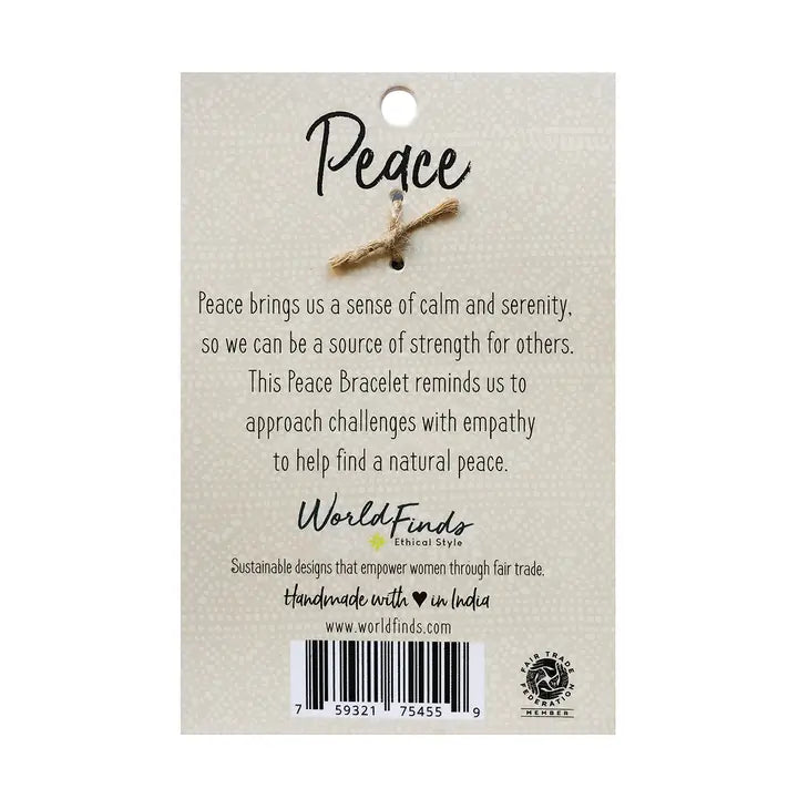 Worldfinds Kantha Collection Bracelet - Peace